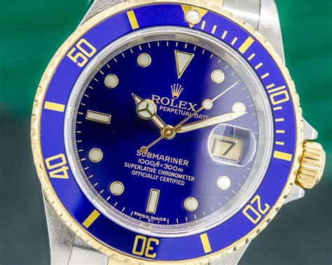 16613 rolex submariner blau|Rolex 16613 blue for sale.